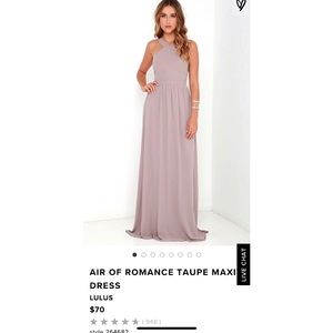 Lulus Air of Romance Taupe Purple Maxi Dress